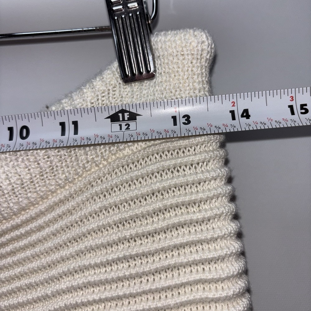 WEWOREWHAT Low Rise Crochet Knit Shorts Off White Size Small Drawstring - Picture 4 of 7